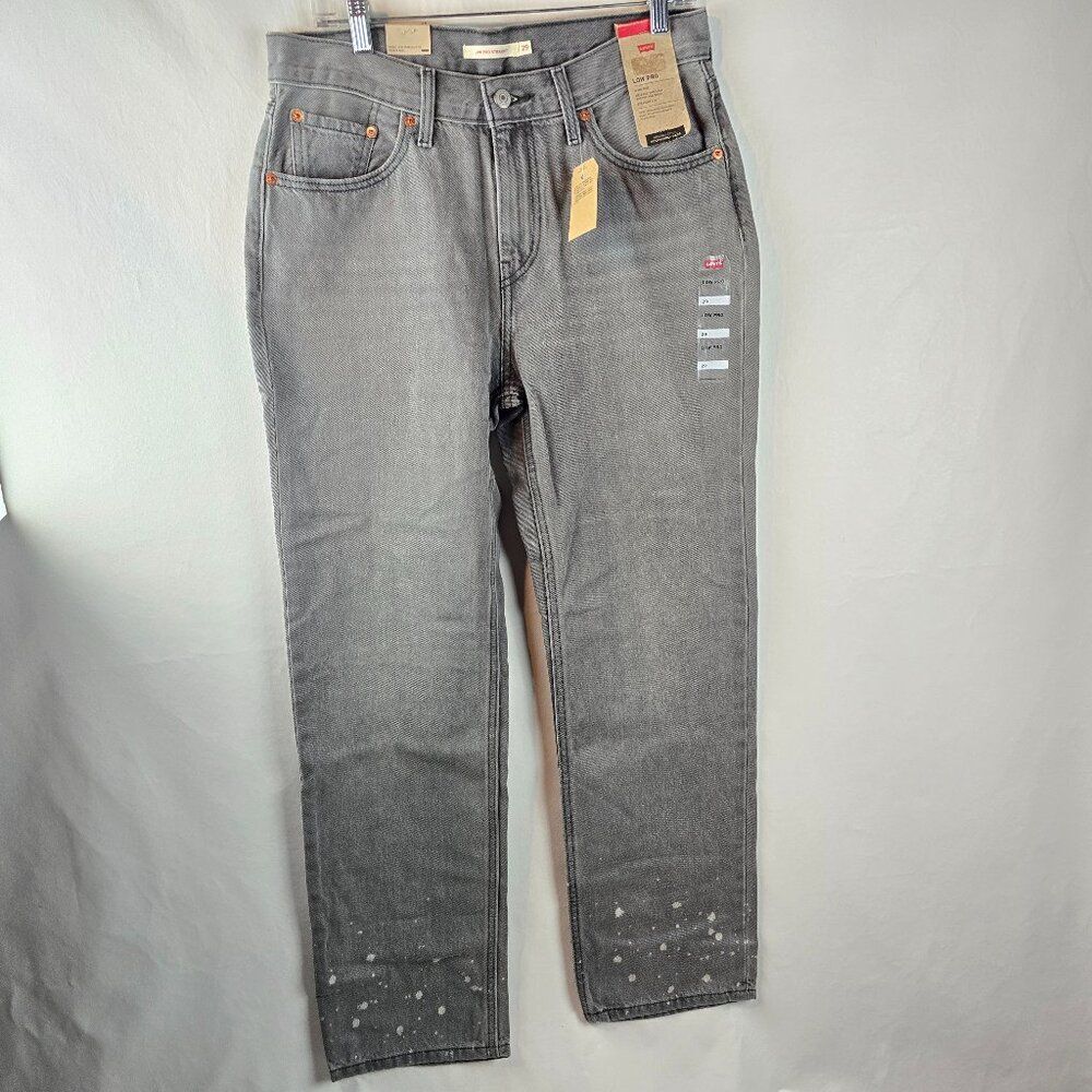 Levi’s Low Pro Jeans Womens 29x30 Bleach Splatter 90s Inspired Straight Denim